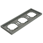 Рамка STEKKER, PFR00-5003-10 3-местная, серия Эмили, платиново-серый, soft touch 49964