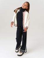 Кардиган бомбер для девочки AT1025 молочный