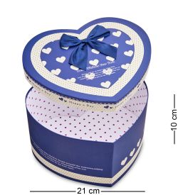 WG-54/1-C Коробка подарочная «Сердце» цв.синий