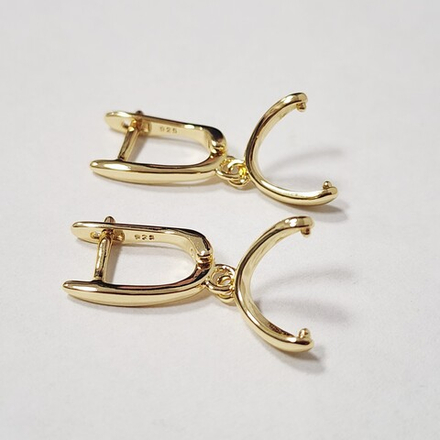 Ювелирные швензы, английский замок, позолота, люкс фурнитура