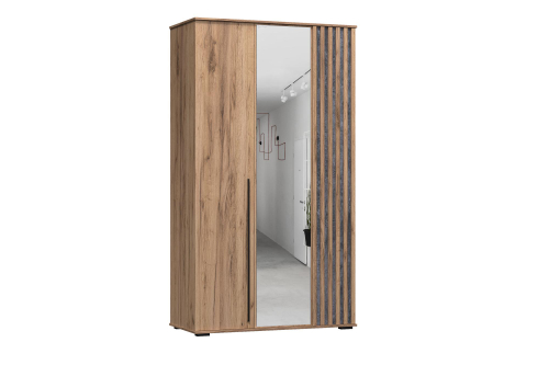 Марракеш Шкаф 3х ств. 1240 Дуб вотан / Цемент темный