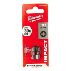 Насадка Milwaukee SHOCKWAVE PH2 25мм (упак_2) 4932430852