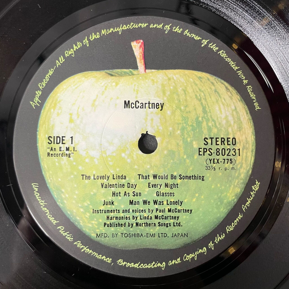 Винтажная виниловая пластинка LP Paul McCartney I (Japan 1975) (Obi)