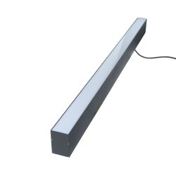 ULO-K10D 52W-4000K-L120-H IP40 BLACK Светильник линейный светодиодный подвесной. Белый свет 4000K. 7280 Лм. Алюминий. Цвет черный. TM Uniel