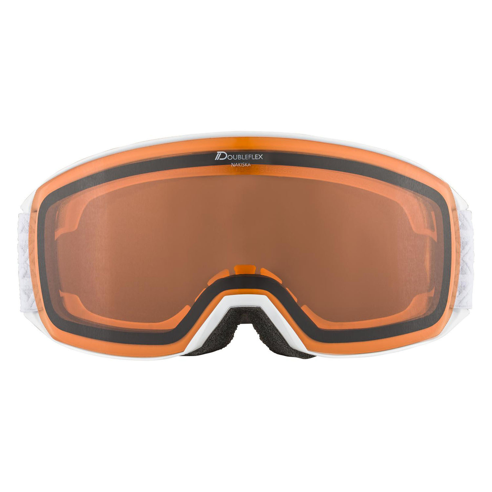 Очки горнолыжные ALPINA Nakiska White Matt/Orange S2 (б/р)