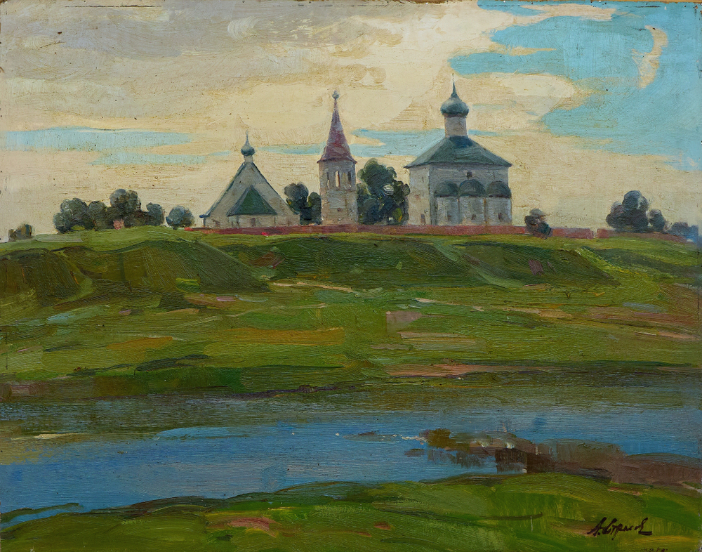 Картина Стрелова А.Е. "Кидекша" картон/масло 80х100