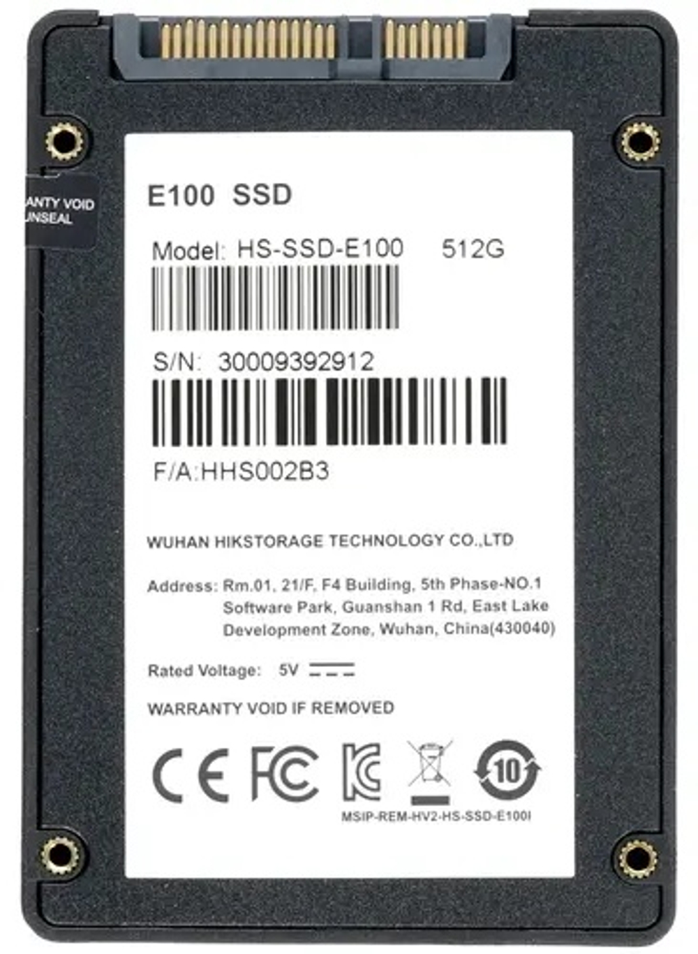 SSD Hikvision HS-SSD-E100/512G 512 ГБ
