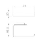Держатель для туалетной бумаги без крышки WONZON & WOGHAND LOTTE, Темный графит (WW-8316-BGM)