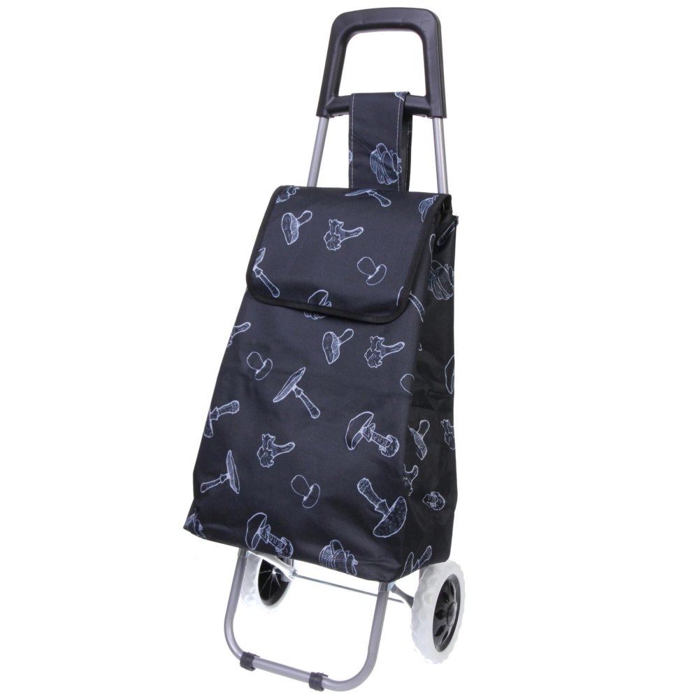 Тележка хозяйственная с сумкой (92*27*33см, колеса 16см,грузоподъемность до 30 кг.) грибы DC308