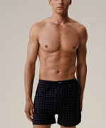 Мужские трусы боксеры Atlantic, набор из 2 шт., хлопок, тёмно-синие + зелёные, 2MBX-077