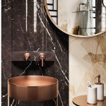 Смеситель Gessi Venti20, настенный, на 1 выход, встраиваемый, цвет Brass PVD