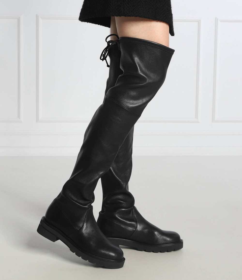 Кожаные ботфорты lowland Stuart Weitzman - черный(S5606)