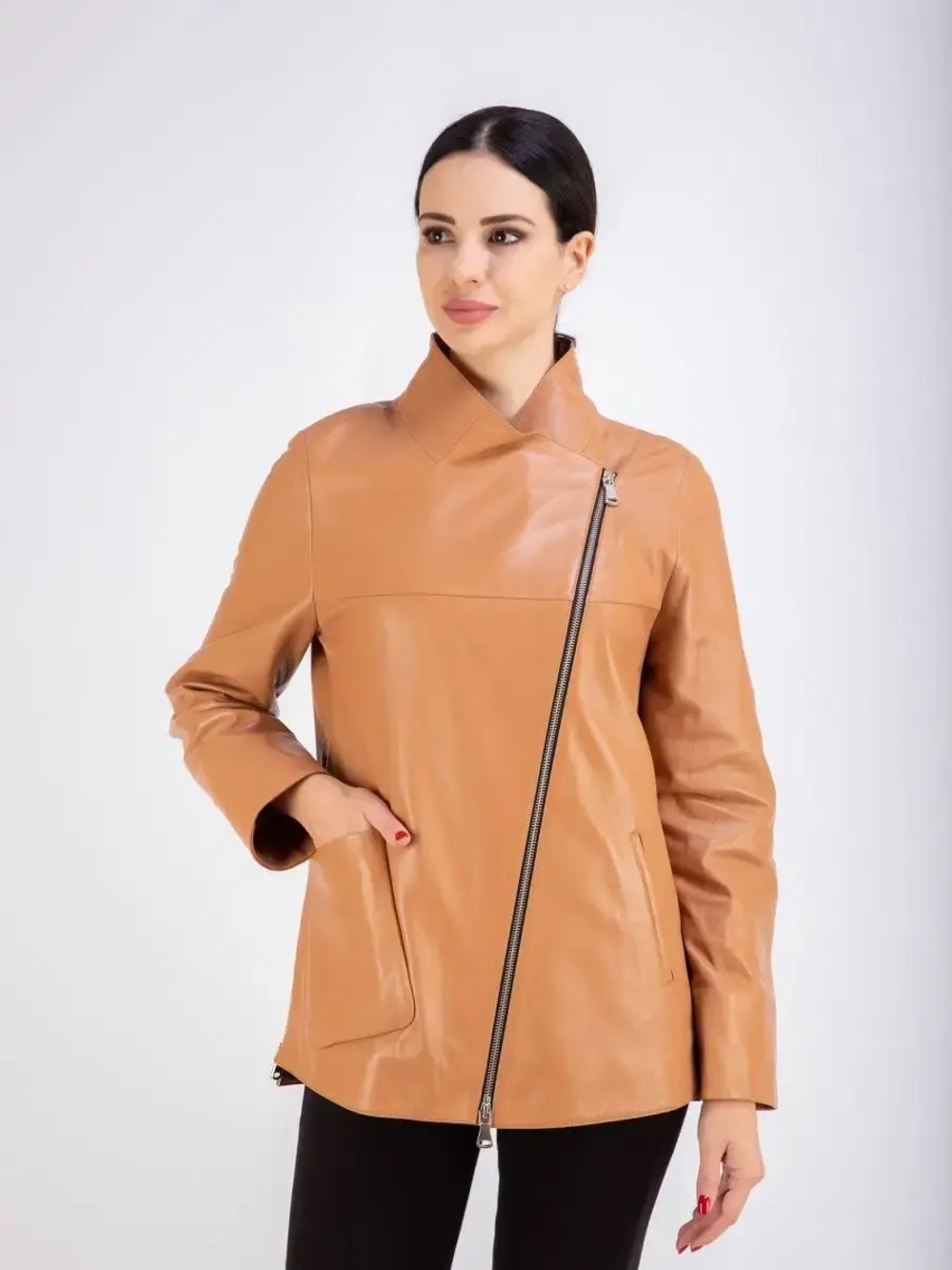 Кожаная куртка демисезонная косуха