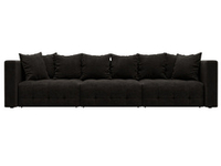 Диван прямой Лига-052 НПБ Лонг, BRUT 17 ВЕЛЮР коричневый