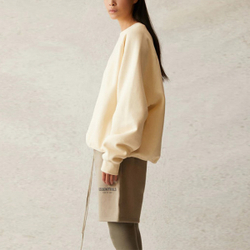 Толстовка Fear of God Essentials SS21 Pull-Over Crewneck Buttercream/Cream Logo, FOG-SS21-578