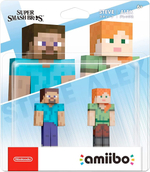 Набор Amiibo Майнкрафт Стив и Алекс / Minecraft: Steve and Alex - №89 (Super Smash Bros. Collection)