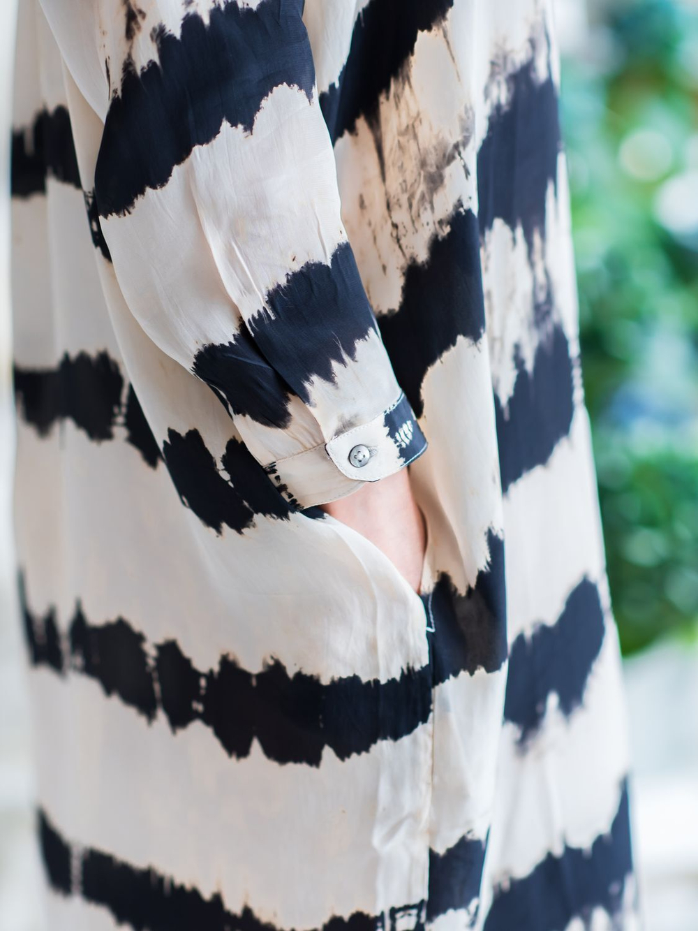 Платье-рубашка ГРАДИЕНТ (черно-белый)