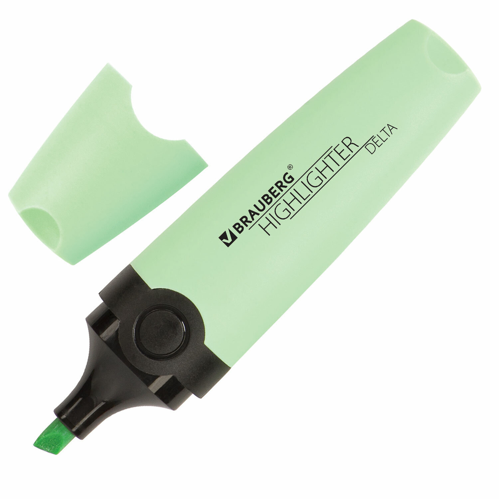 Текстовыделитель BRAUBERG "DELTA PASTEL" МЯТА линия 1-5 мм (24 штуки в упаковке)