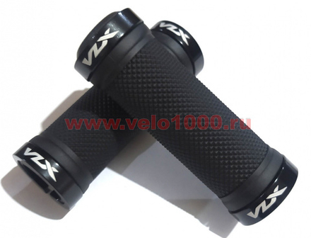 Грипсы 95мм, мелкоигольчатые черные, с двумя чёрными lock-on. Без уп.VLX-G14