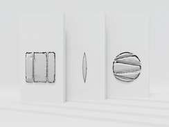 Настенный декор Brano Отражение 12, 120 см, полированная сталь