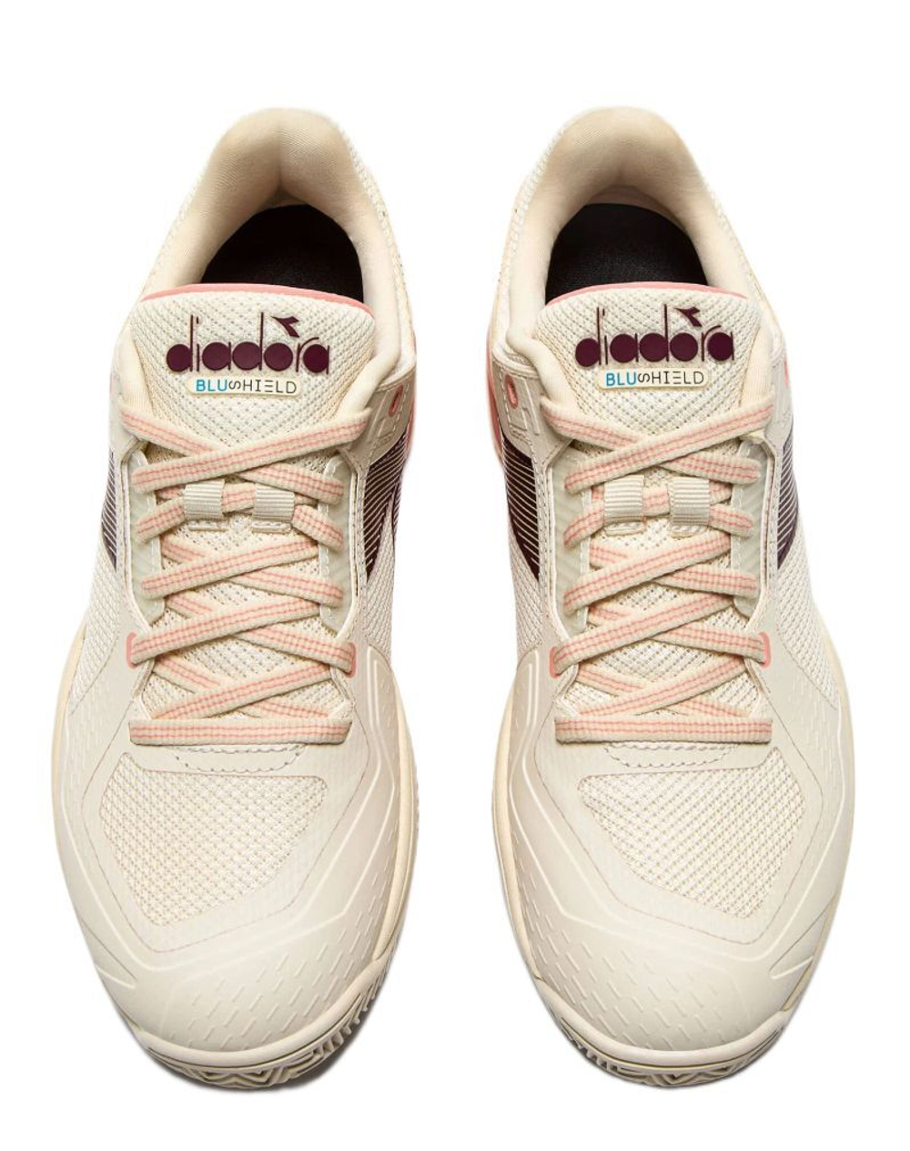 Женские теннисные кроссовки Diadora Blushield Torneo 3 Clay - whisper wh/maroon ban/des