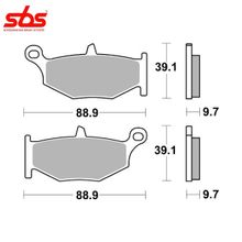 SBS 833LS тормозные колодки задние