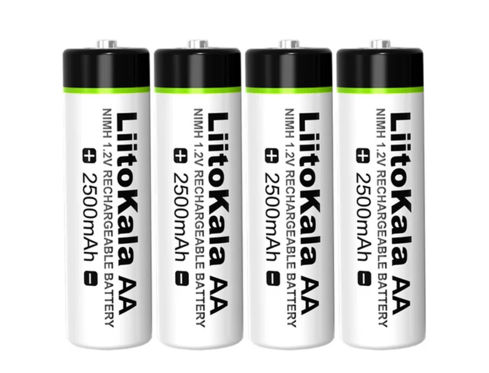 Аккумуляторные батарейки LiitoKala АА Ni-MH 2500mAh, 1.2v