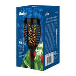USL-S-183-PM490 SMALL TORCH Садовый светильник на солнечной батарее Факел маленький. Свечение эффект пламени. 1xАА Ni-Mh аккумулятор в-к. IP44. TM Uniel.