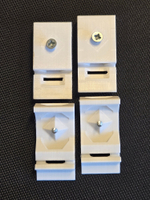 Универсальное крепление для корпусов на динрейку, комплект из 6-ти шт., 3D печать, белый