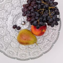 Фруктовница-конфетница Черепаха со стеклянной чашей 7373 Серебро