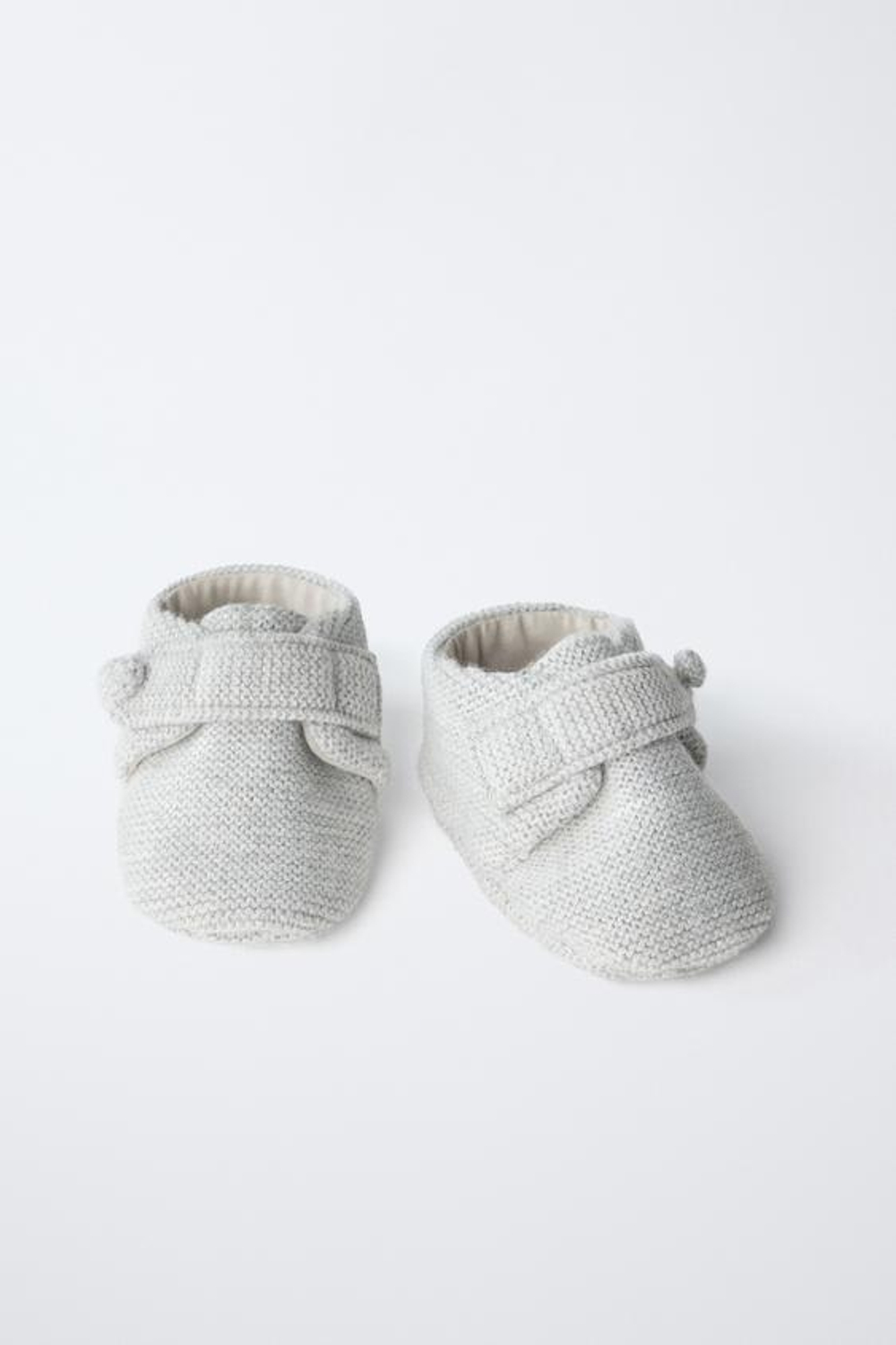 ZARA ВЯЗАНЫЕ САПОГИ, БЕЛЫЙ ЛЕДЯНОЙ