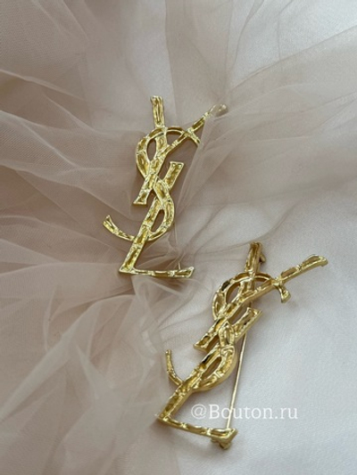 Брошь СЛ. золотистая 6,5 см