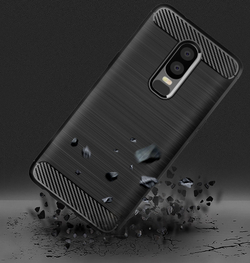 Чехол для OnePlus 6 цвет Black (черный), серия Carbon от Caseport