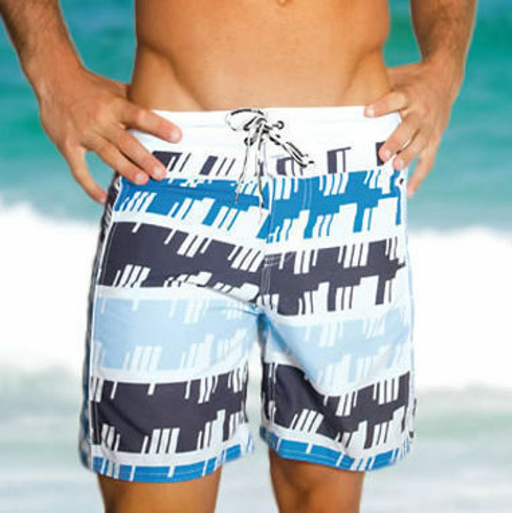 Мужские плавательные шорты Aussiebum Beach Shorts Geometrical Blue