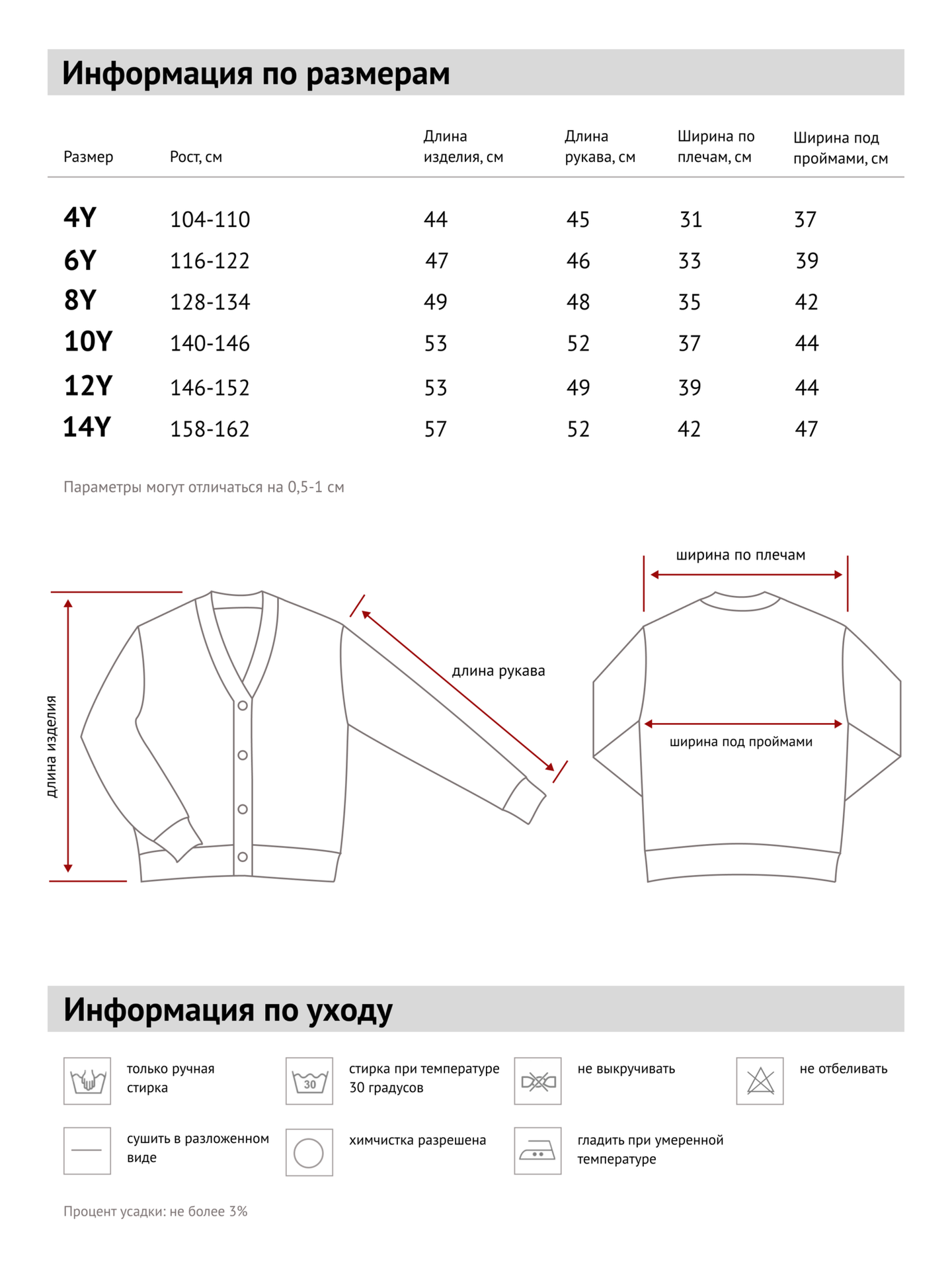 Кардиган детский "Птицы"