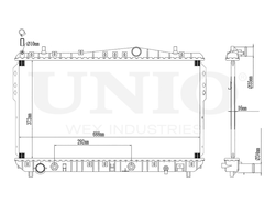 Радиатор охлаждения двигателя UNIO RAD-10108