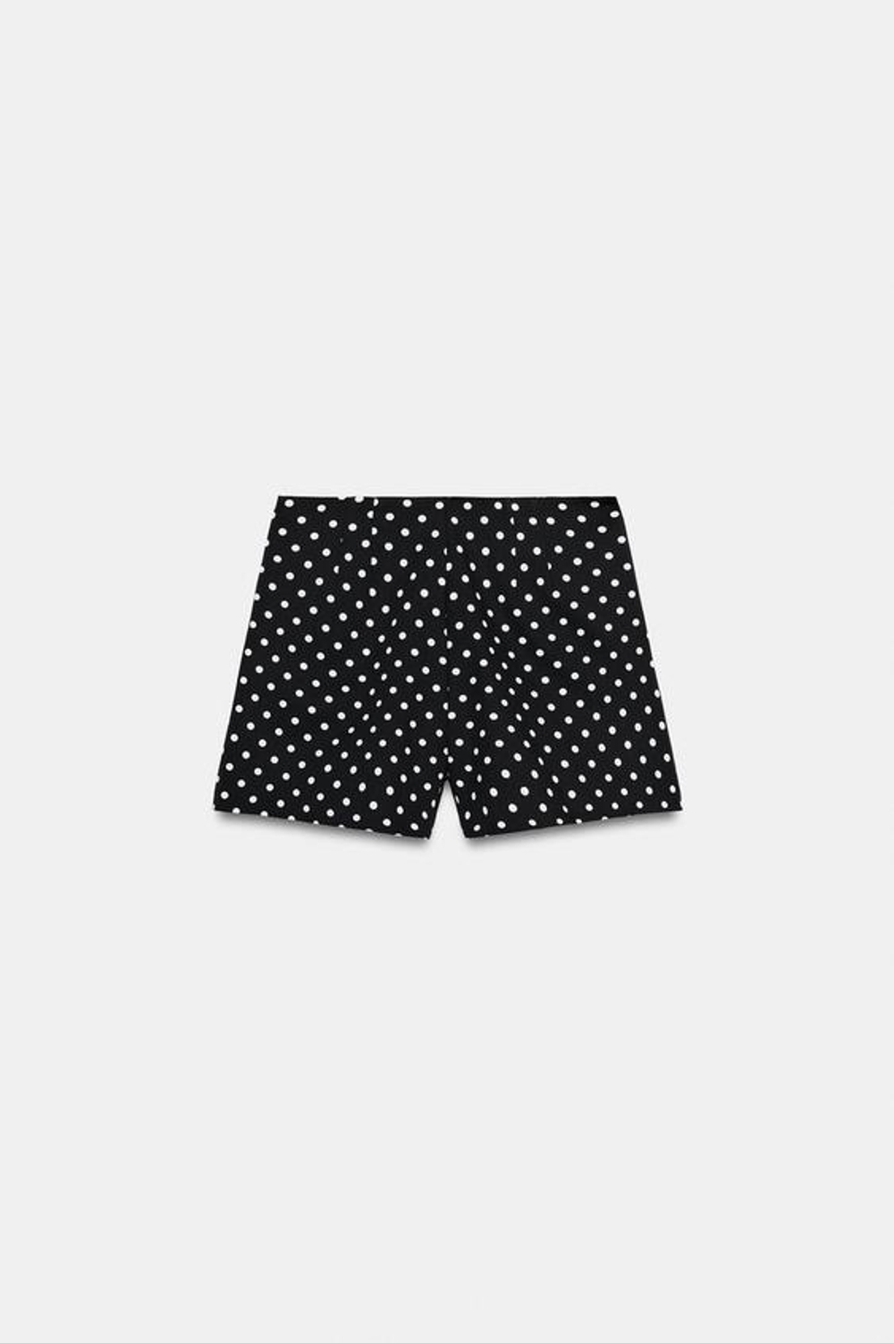 ZARA ШОРТЫ С ВЫСОКОЙ ПОСАДКОЙ, ЧЕРНЫЙ/ЭКРЮ