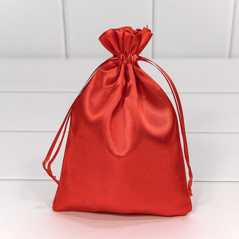 Мешочек 14х20см Атлас (Красный)