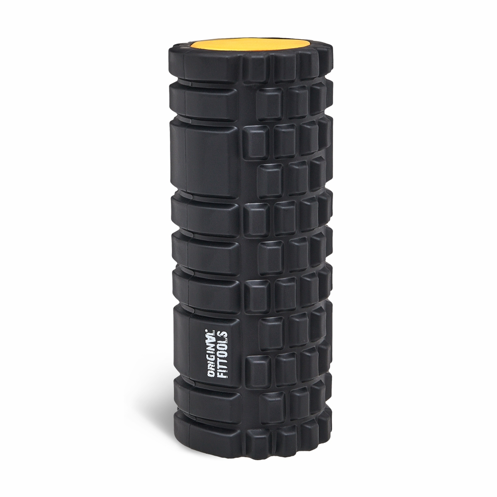 Цилиндр массажный 33 x 14 см черный двойной