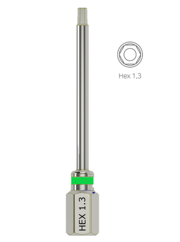 Ключ для винтов iPen Green (зеленый) Hex 1.3, 30 Ncm