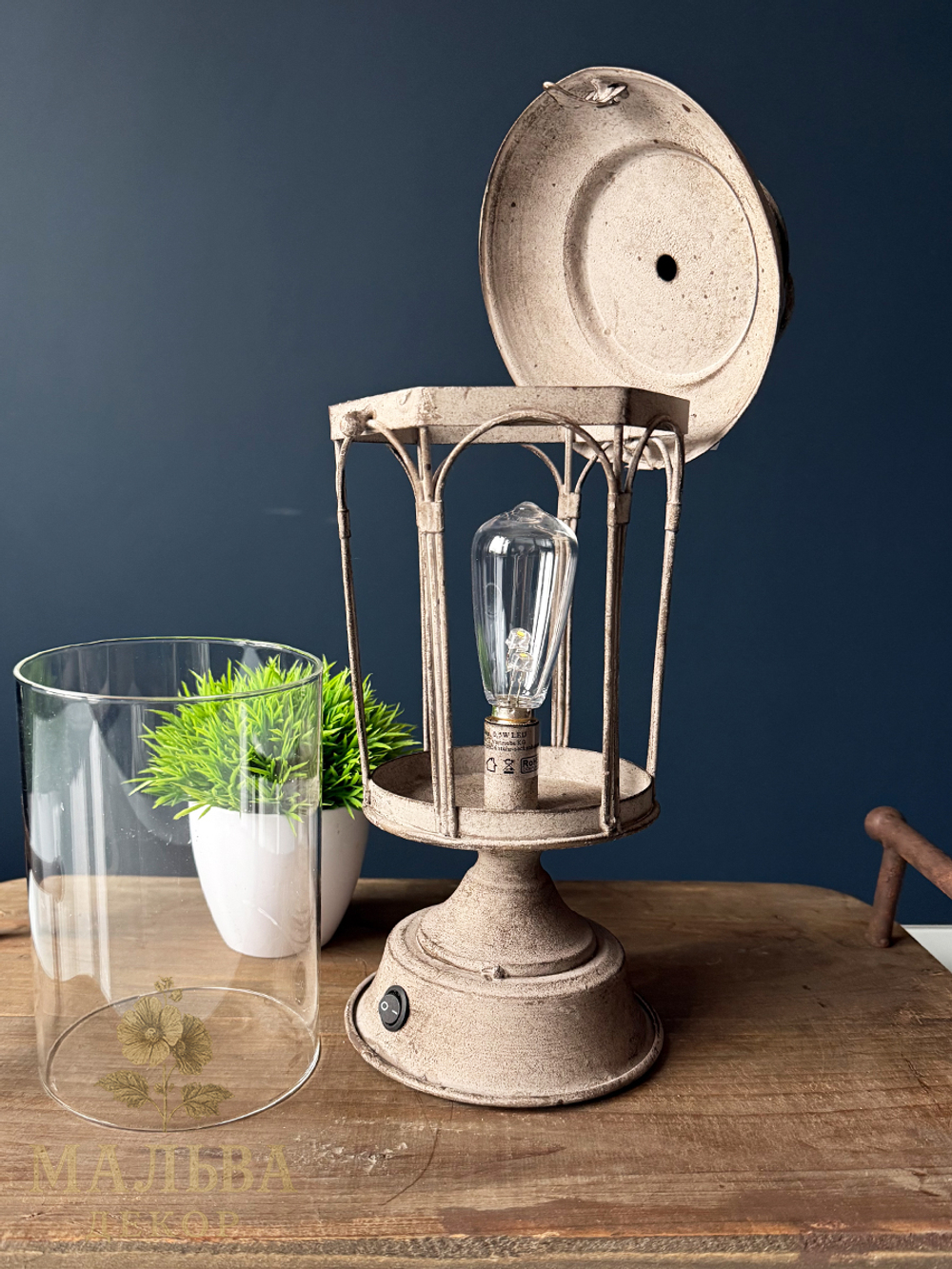 Светильник светодиодный "Фонарь" D14xH31 см