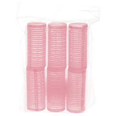 Бигуди липучки, 6шт., однотонные, цвет персиковый, d-2,5см