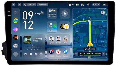Магнитола для SsangYong Actyon 1 2005-2010, Kyron, Actyon Sports 2006-2016 - Teyes CC4-PRO монитор 9.5" 2K QLED на Android 13, Snapdragon 778G, AI, CarPlay, DSP, 4G SIM-слот
