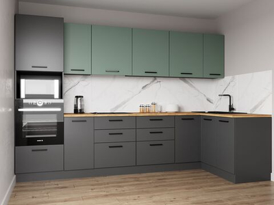 Кухонный гарнитур угловой Изумруд 3200x1400 (38мм)