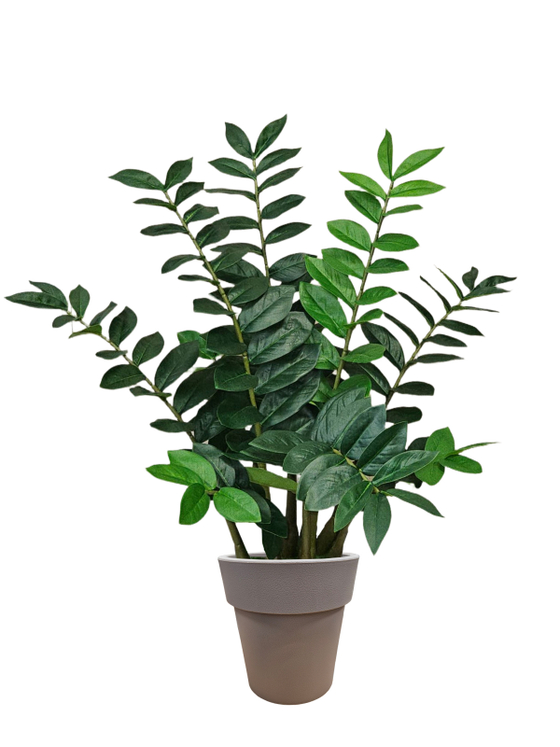 Замиокулькас искусственный 80см в стильном кашпо