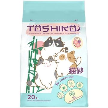 Toshiko Бентонитовый комкующийся наполнитель для кошачьего туалета Сакура