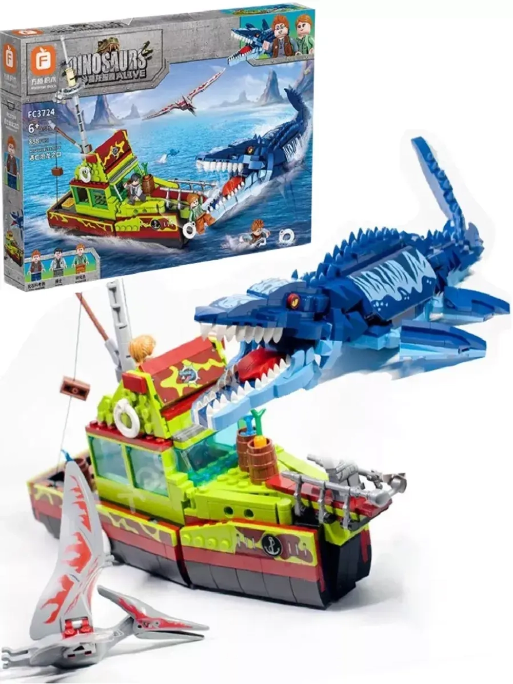 Конструктор Побег из пасти мозазавра 888 деталей FC3724