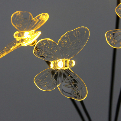 Светильник на солнечной батарее "Бабочки" 70*6см, 6шт, теплый белый свет