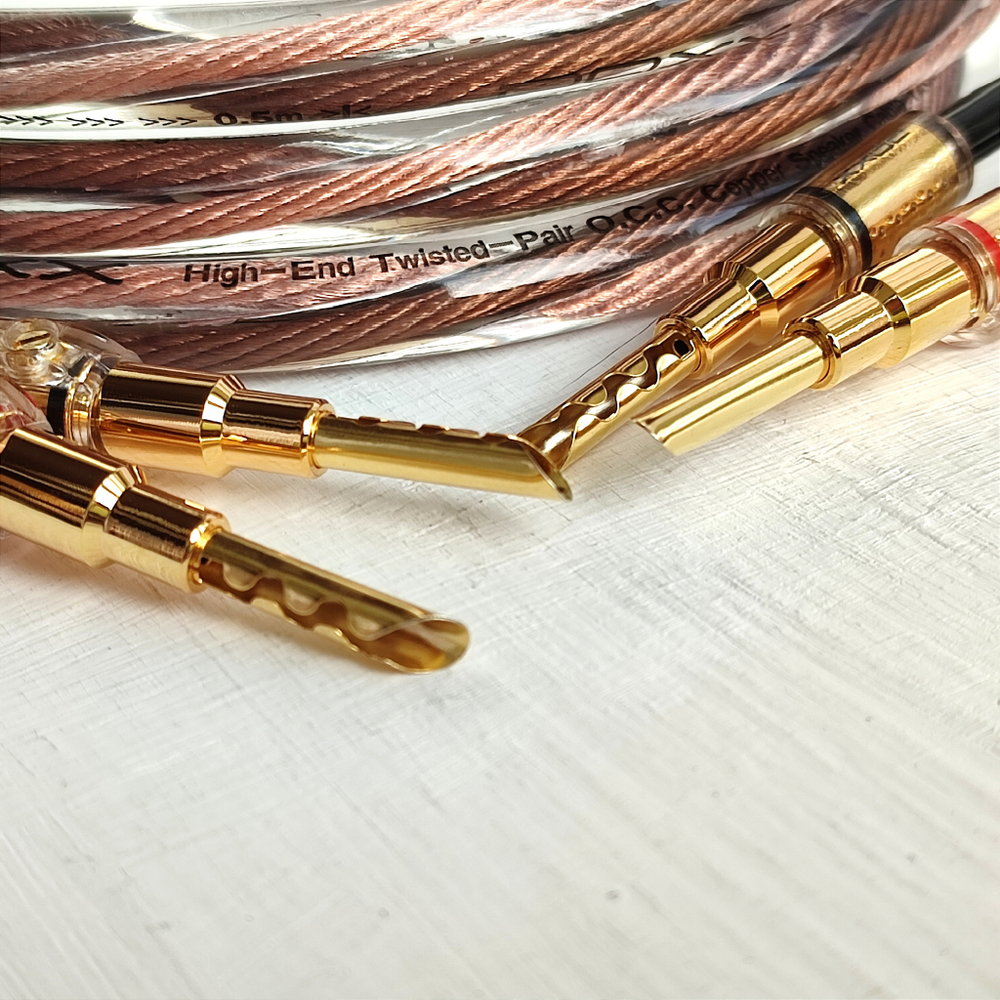 DAXX S182g Акустический кабель 12AWG (3.3мм.кв), класса Hi-End из монокристаллической меди -готовая пара-