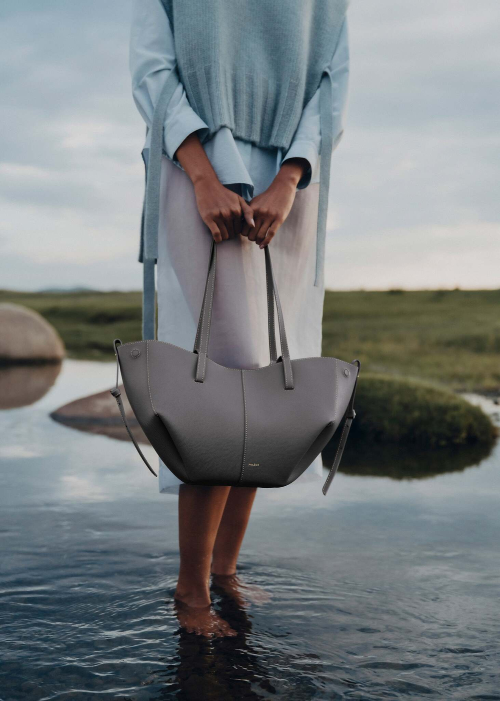 Сумка Polene Cyme Mini EDITION TEXTURED STONE